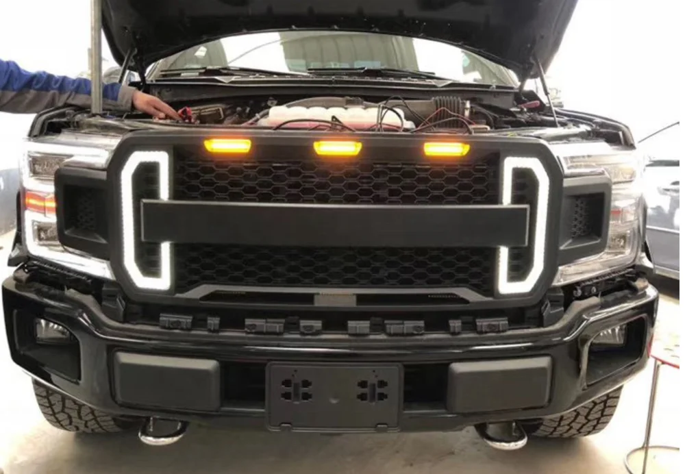 New type Grill With Tunning Lights for Ford F150 2018-2019 Auto 4X4 Accessories