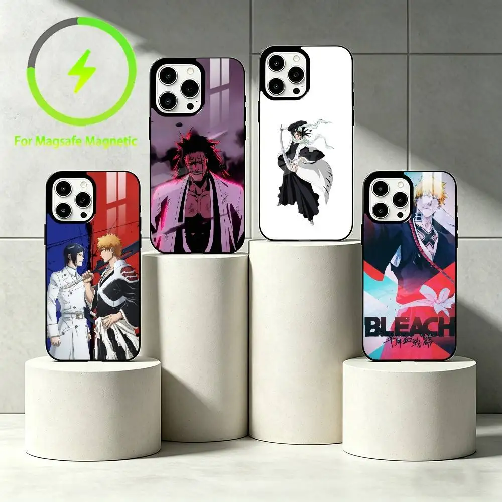 

Чехол B-Bleachs для iPhone 17, 16, 15, 14, 13, 12, Plus, Pro, Max с поддержкой магнитной беспроводной зарядки