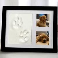 Imprint Clay Baby Hand and Footprints Kit DIY Keepsake Non-Toxic Paint Clay Handprint Keepsake Frame Wooden Frame 3