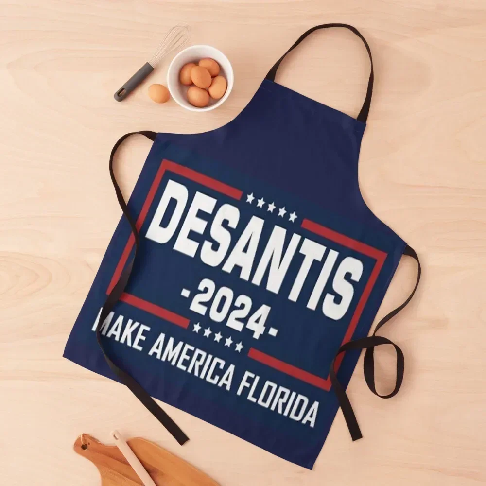 

Ron Desantis 2024 - Make America Florida Apron Kitchen Utensils for home useful pieces Kitchen And Home Items Restaurant Apron