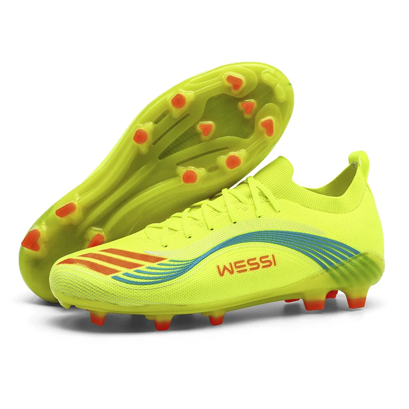 

2025 Football Shoes rofessional Sports Football Shoes TF Broken Nail Teenagers Outdoors Training Specific Shoes Adult Wear Resis