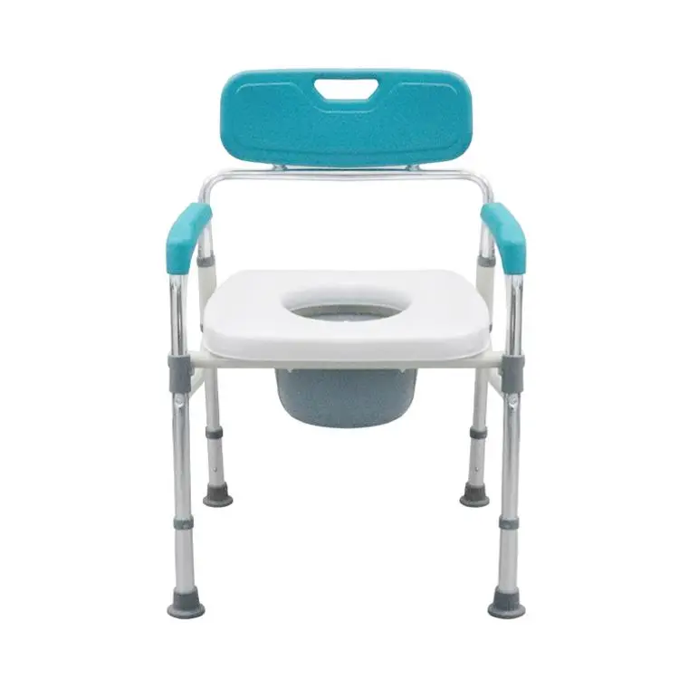 Good Quality Portable Folding Aluminum Commode Chair for Disabled and Elderly with Toilet/Bedpan