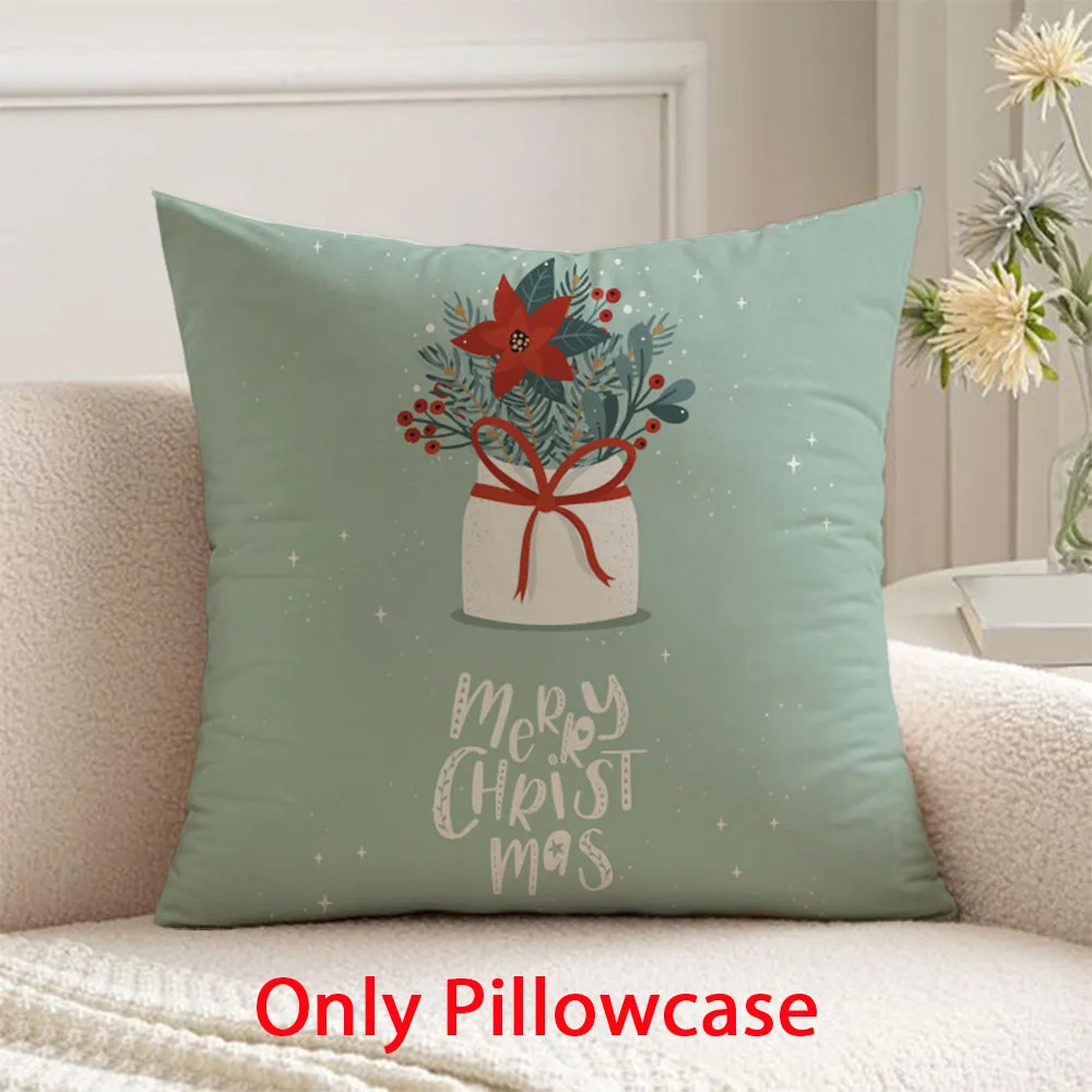

Christmas Pillow cover winter Merry Christmas decorative 45x45 cushions cover for New Year home decor pillow case