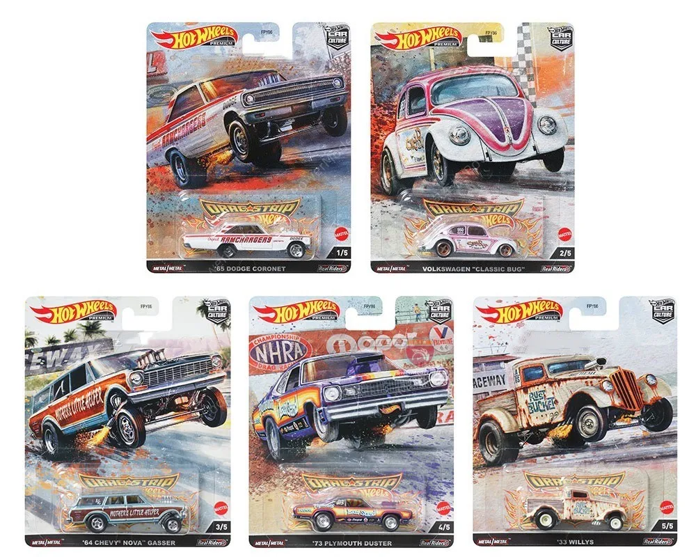 

Hot Wheels 1:64 Drag StripII dodge corenet vw calssic bug nova gasser Plymouth duster willys Collection Diecast alloy car model