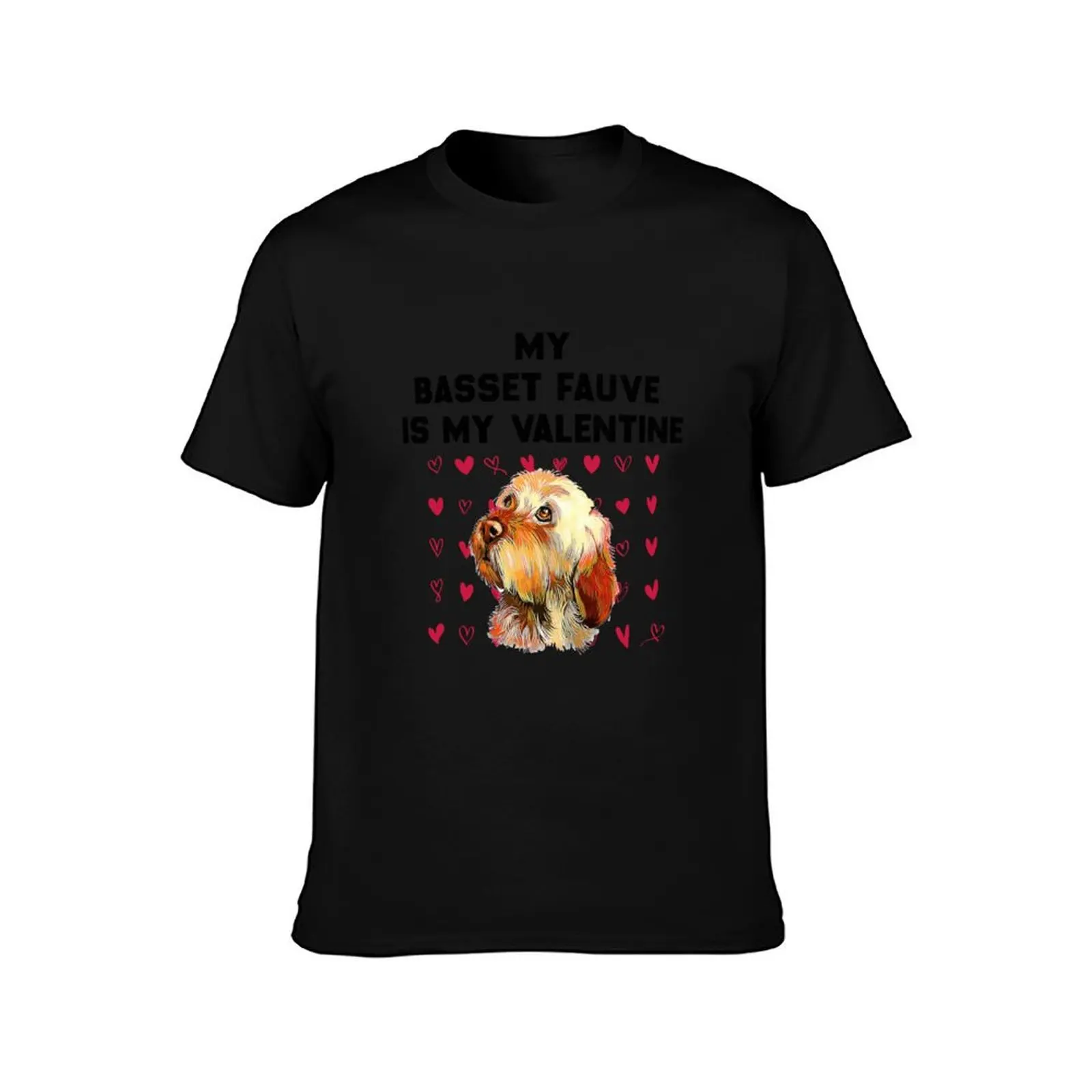 my basset fauve is my valentine T-Shirt Sporty Casual Quick Dry T-Shirt