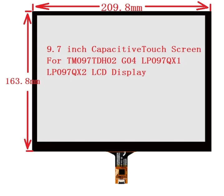 

9,7 дюймов мм x мм для TM097TDH02 G04 LP097QX1 LP097QX2 емкостный сенсорный экран панель Стекло USB драйвер плата