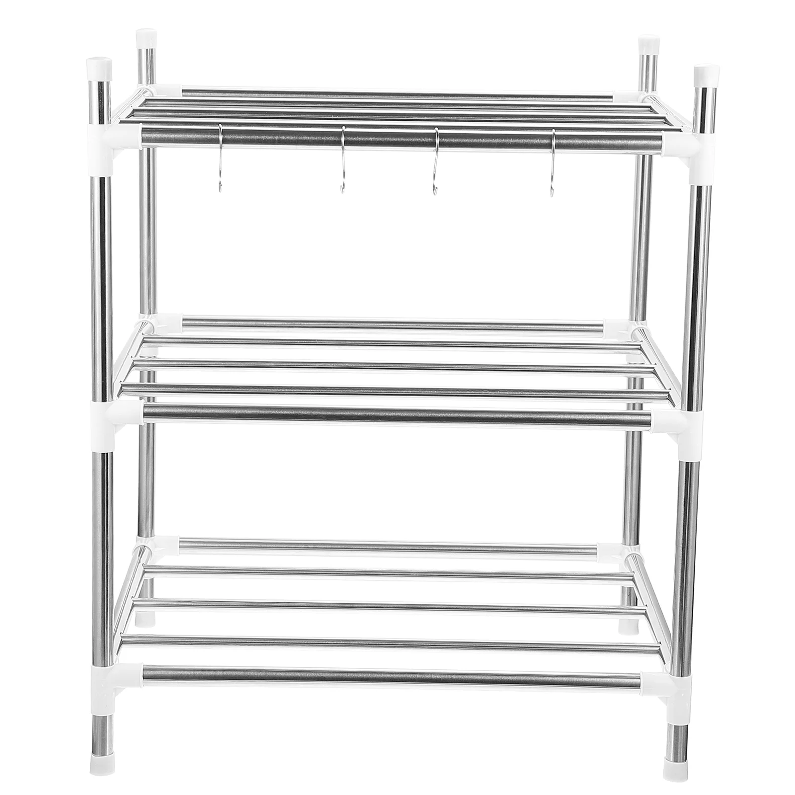 

Cabinet Corner Shelf Organizer 3- Tier Metal Steel Corner Shelves Shelving Kitchen Storage Organizer for Home Bathroom Kitchen