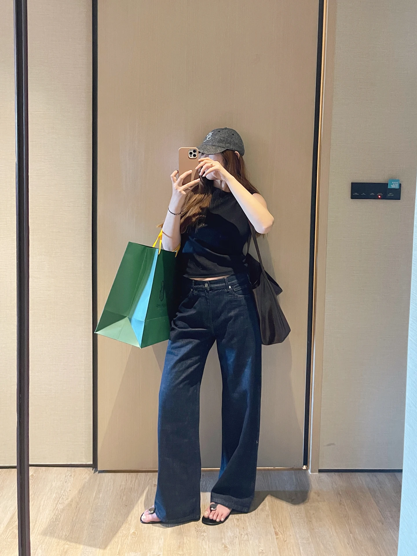 

Classic Indigo H-ape Straight Leg Jeans Women's Loose Fit Slimming Long Pants Spring Autumn l Waist Cotton Zipper