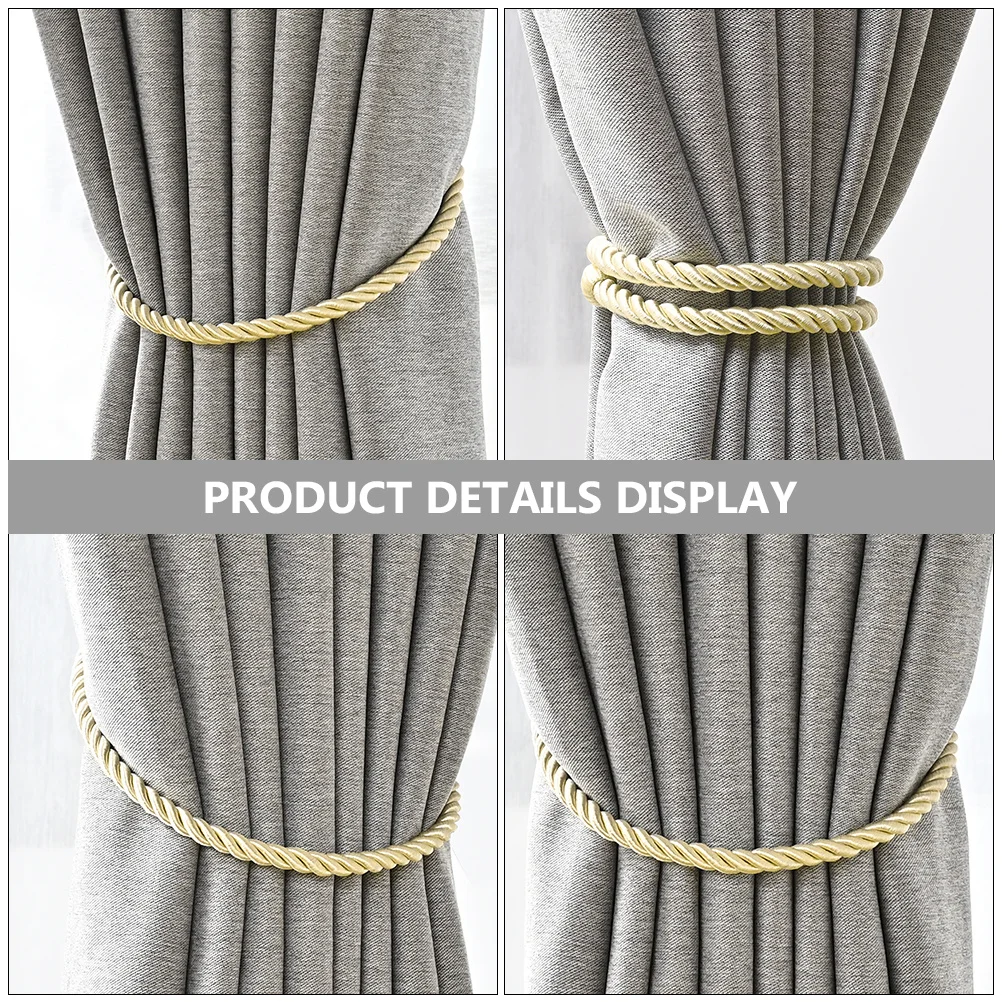 4 pçs cortina de janela holdback corda prático sala de jantar banheiro decorativo amarrando acessórios