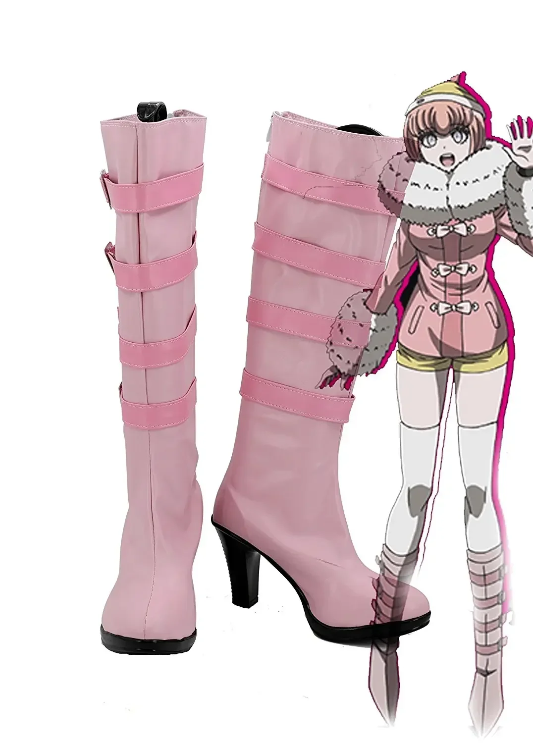

Сапоги для косплея Danganronpa 3 Ruruka Ando на высоком каблуке — точное изготовление на заказ