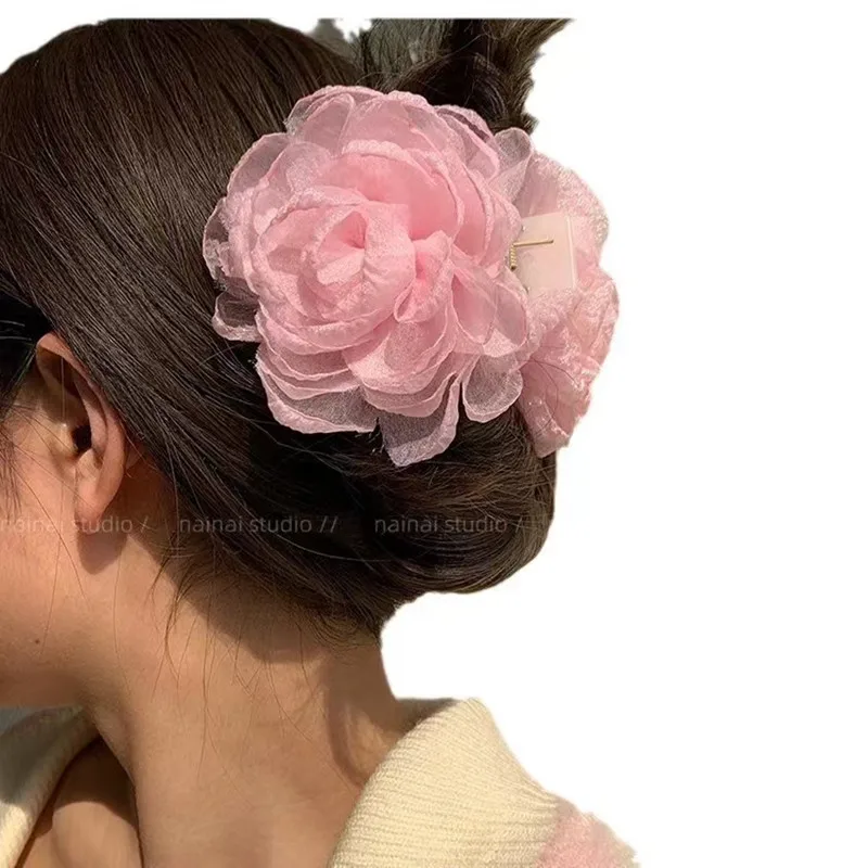 New Sweet Rose Clasp Style Elegant Flower Hair Clip