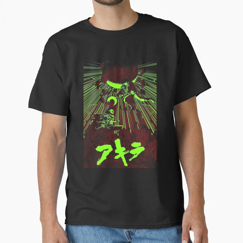 

80s Retro Manga Akira #0807 cyberpunk city explosion cyber mecha tokyo motor Otomo Katsuhiro Anime Gift T-shirt large size tops