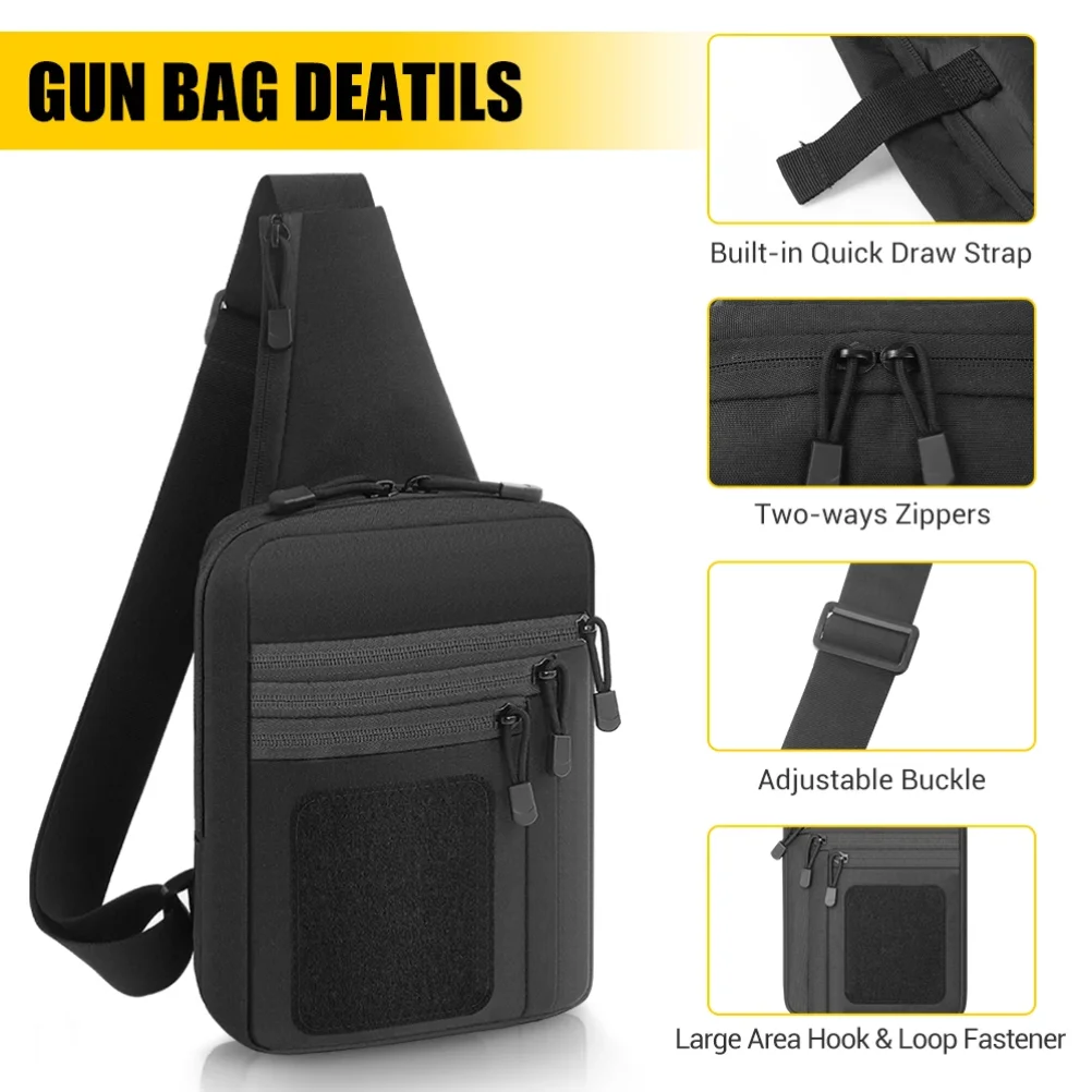 Borsa tattica per pistola, fon - Edc Concealed Carry Sling Bag recensione e prezzo