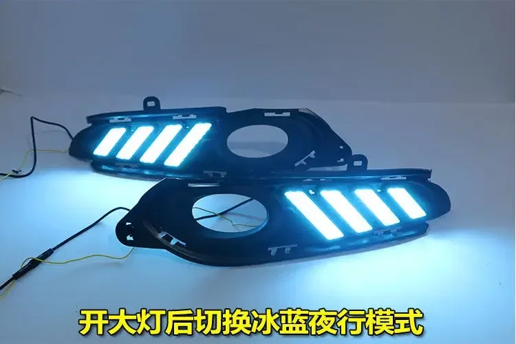For Honda Vezel HRV 2015-2018 Car Led Daytime Running Light Dynamic Turn Signal Front Fog Lamp Modification 12V Daylights detail image 13