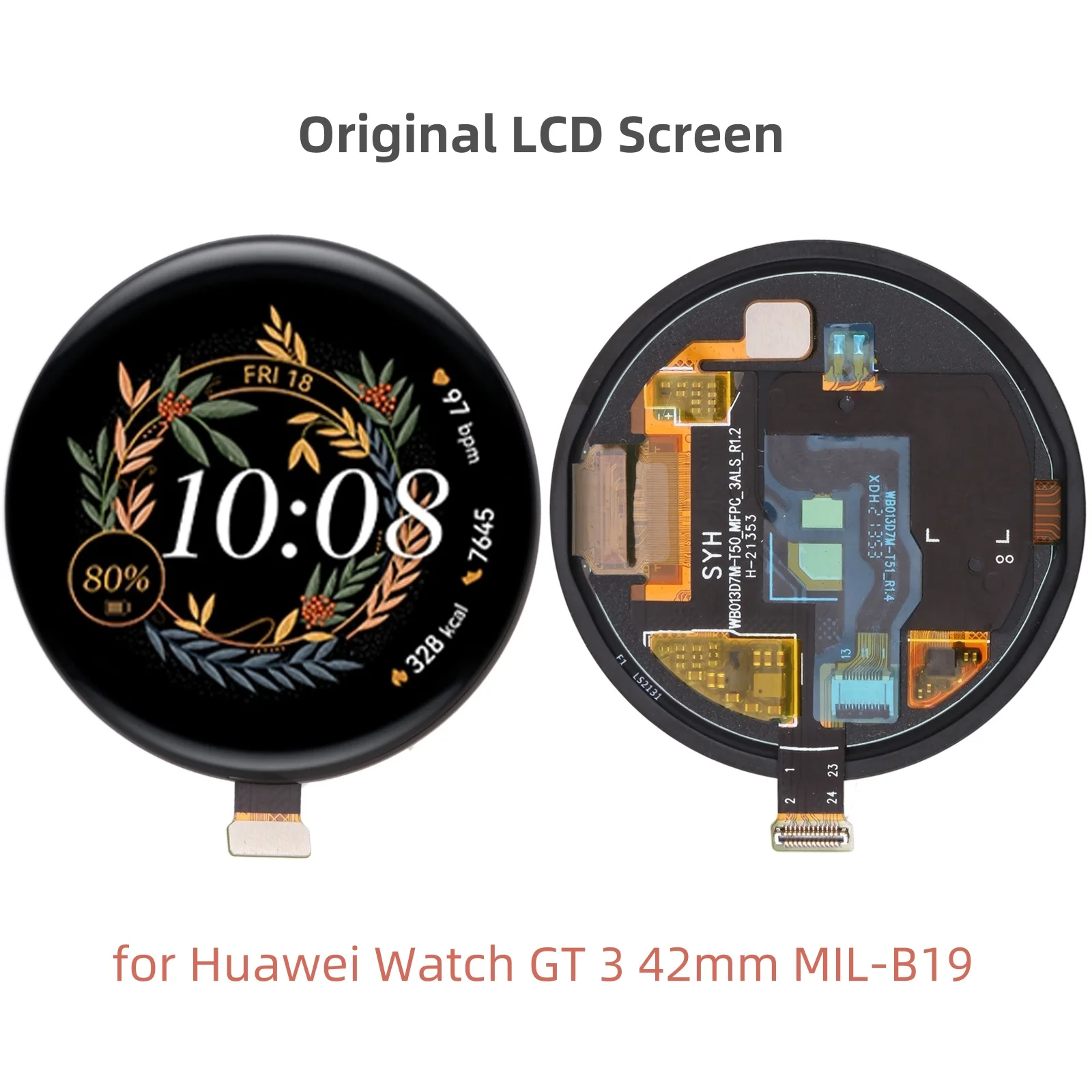 Original LCD Screen for Huawei Watch GT 3 42mm MIL-B19 / GT 3 46mm JPT-B29 / GT 3 46mm JPT-B19 / GT 3 Pro 46mm