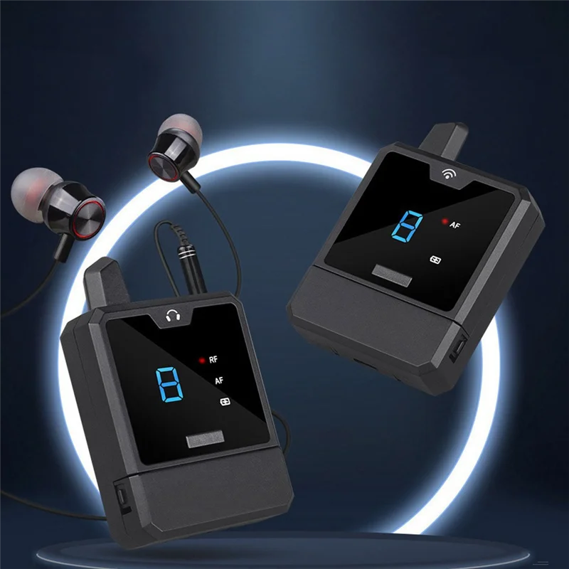 AA60-UHF IEM Беспроводная система внутриканального монитора Audio-Mini UHF Перезаряжаемая для музыкального аудиомониторинга Прямая трансляция