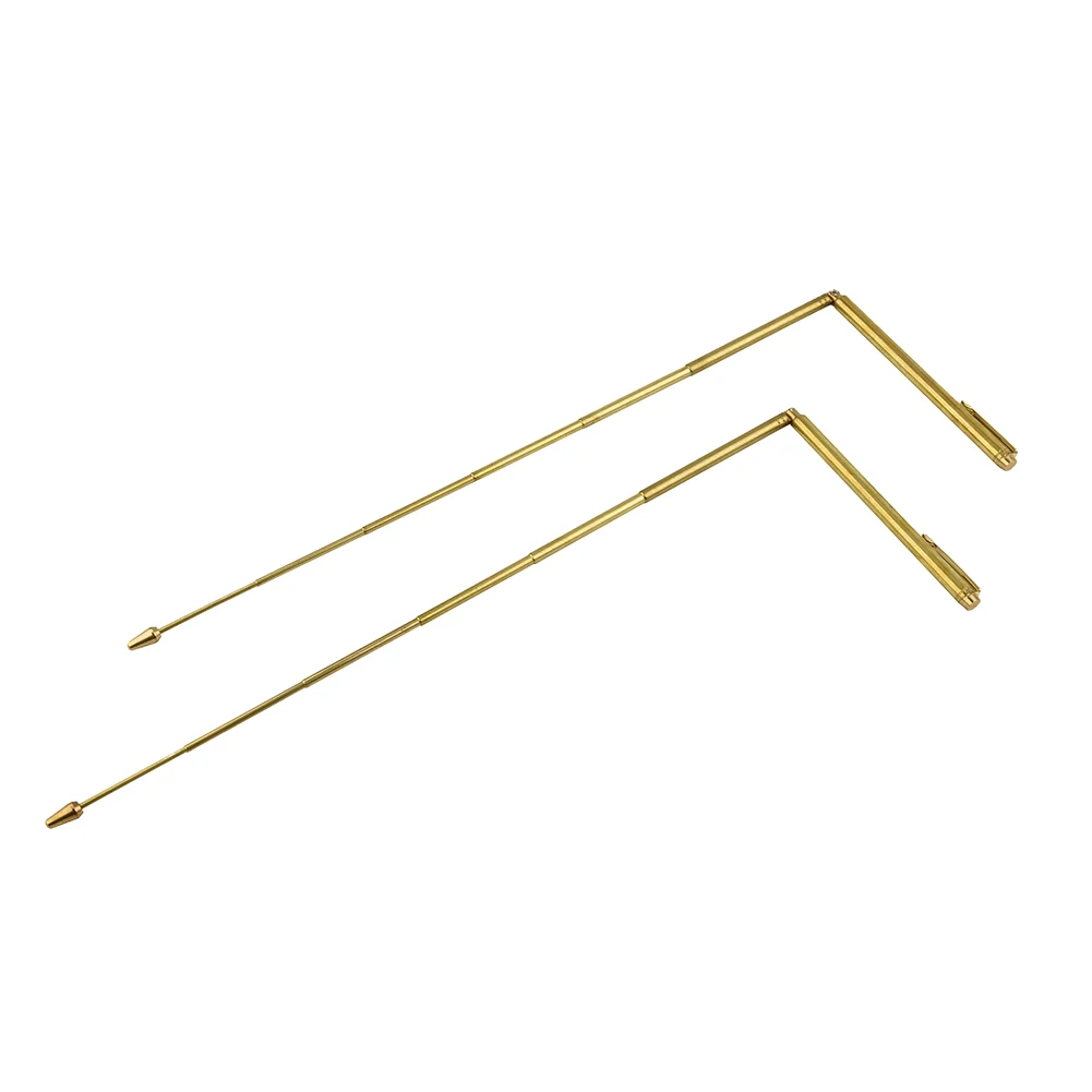 Divining Detector Dowsing Rods Test Meters Flexible Positioning Rods 2pcs 57cm Adjustable for Gold Search Veins Water People