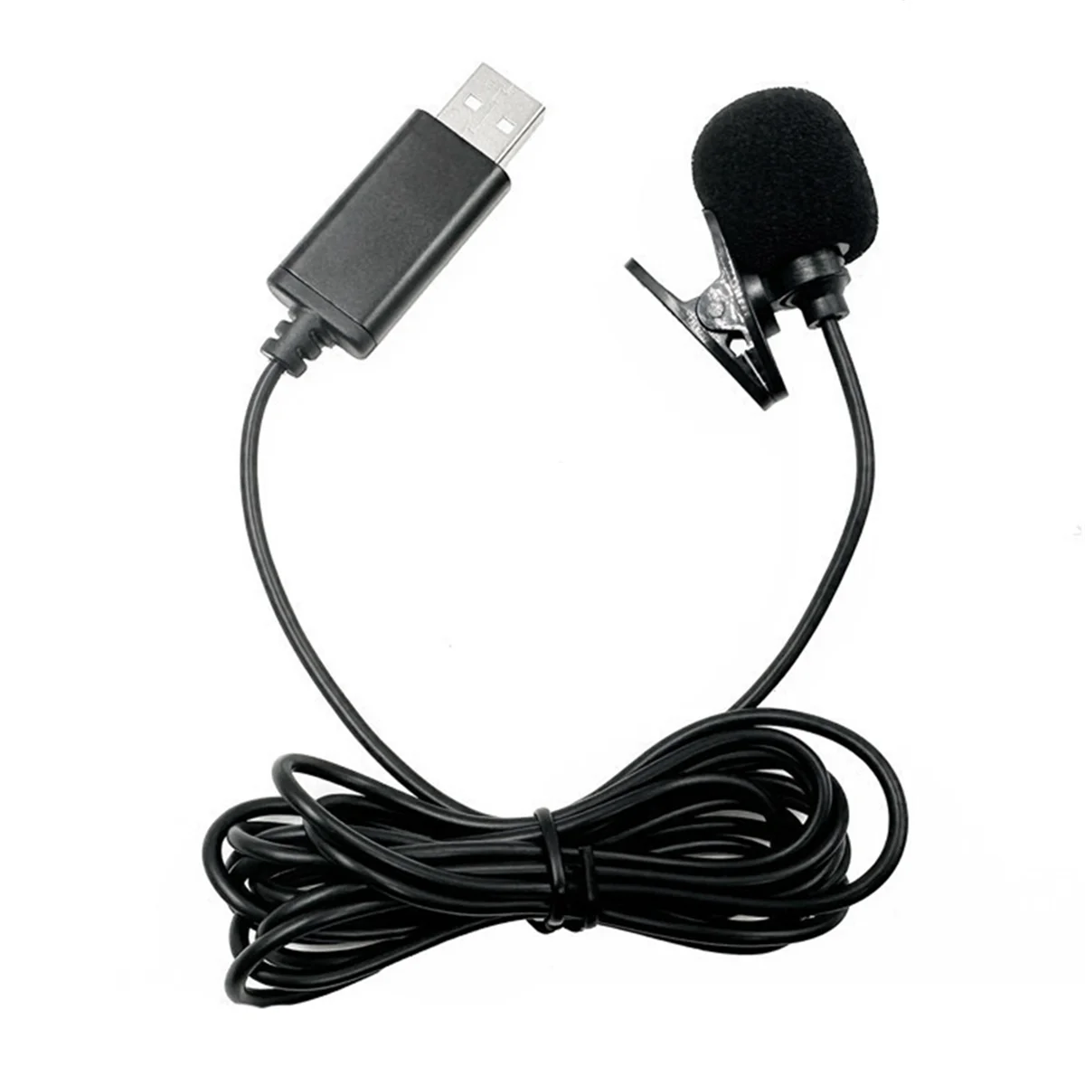 

B02B-USB петличный петличный микрофон, всенаправленный проводной микрофон с клипсой, свободные руки, Plug & Play для компьютера, ПК, ноутбука, 2 м