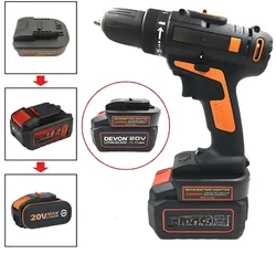 Batterie adapter Konverter für Devon 20V Lithium batterie konvertieren zu für Worx 4pin Orange 18V Li-Ionen Elektro werkzeug Bohrmaschine verwenden