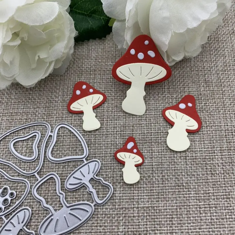 Mushroom group decoration Metal Cutting Dies For DIY Scrapbooking Decorative Embossing Handcraft Die Cutting Template Mold