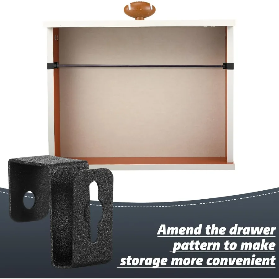 8 Pcs Metal Hanging File Brat Clips Storage Hanging Filing Cabinet Rail Clips Metal Divider Fits 1 2" Drawer Side for File Cabi