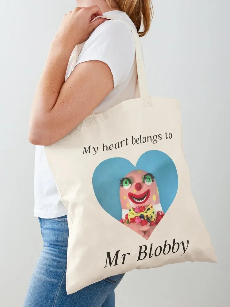 

My heart belongs to Mr Blobby Tote Bag custom fabric bag ecological bags shoping bag Women's beach bags