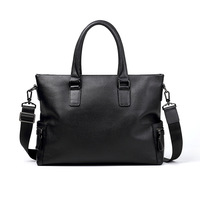 Luxury handbag men's leather casual business bag horizontal large capacity briefcase luxury shoulder bag crossbody bag trend