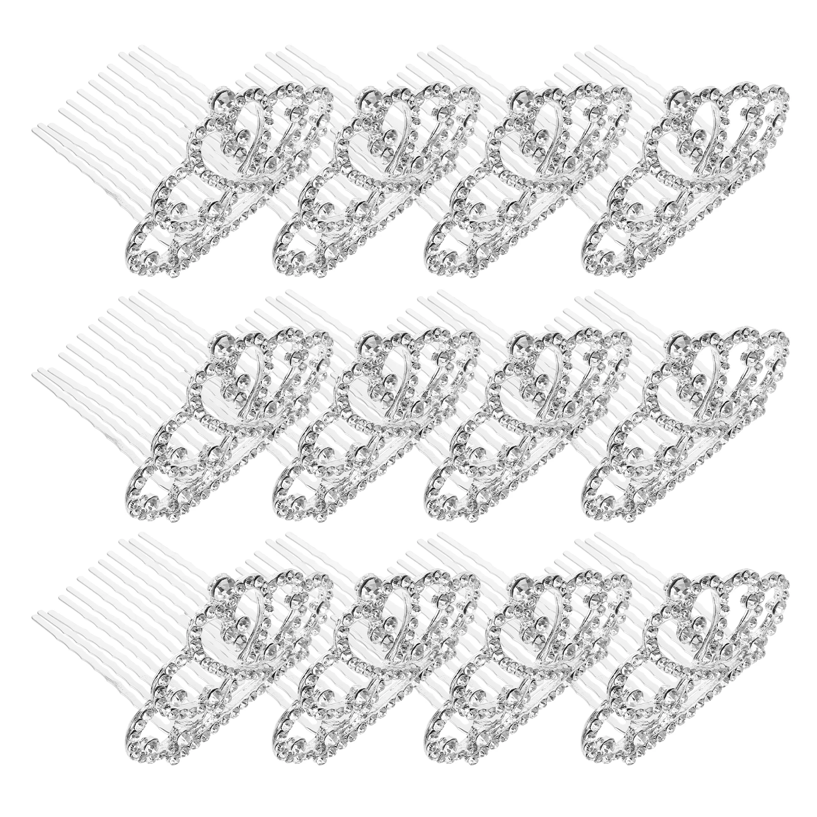 

12pcs Kids Crown Headbands Rhinestone Children'S Hair Accessories Party Festival Wear Durable Comfortable Decoration For Girls