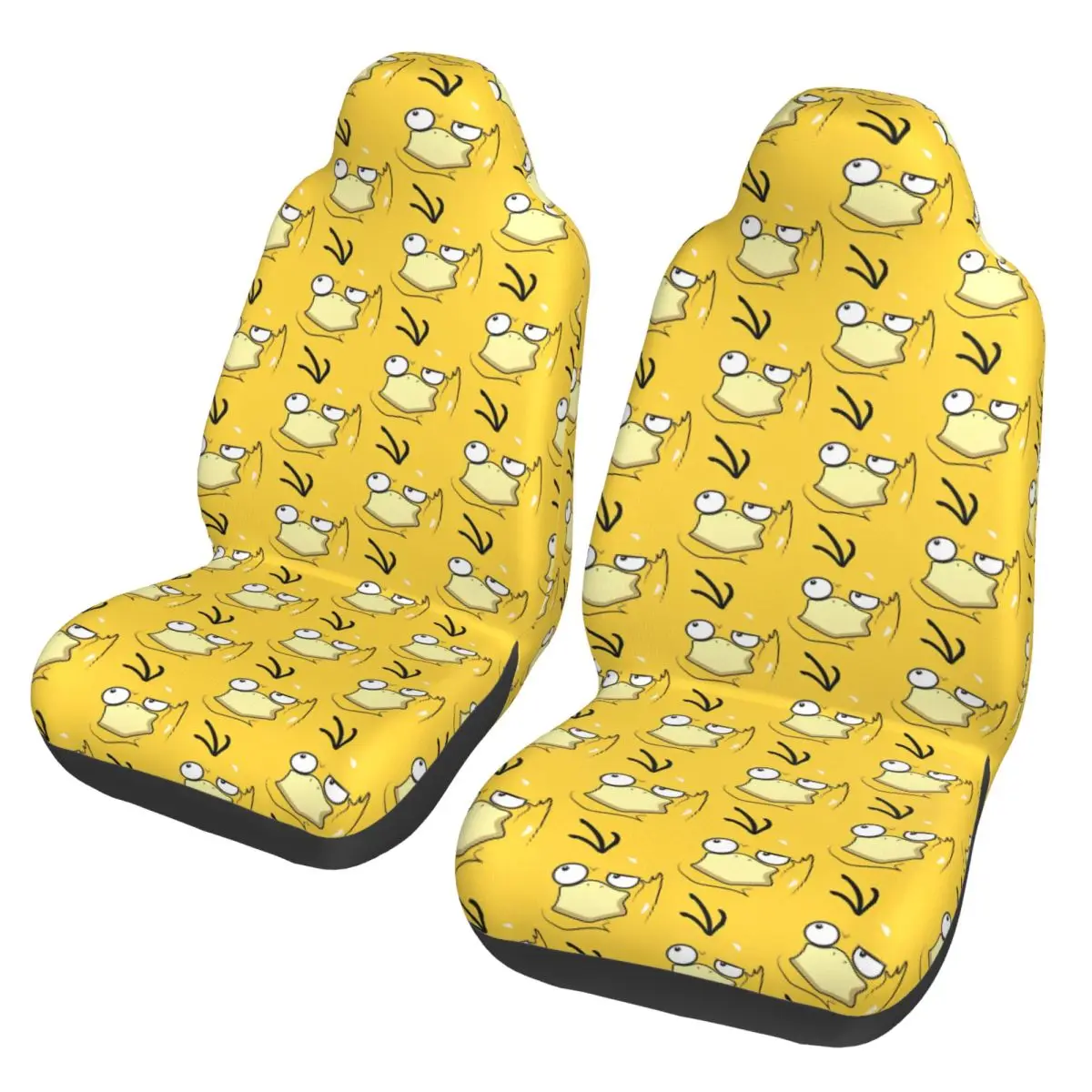 

Anime Psyduck Poke-Mon Universal Car Seat Cover Protector Interior Accessories For SUV Seat Covers Polyester Fishing