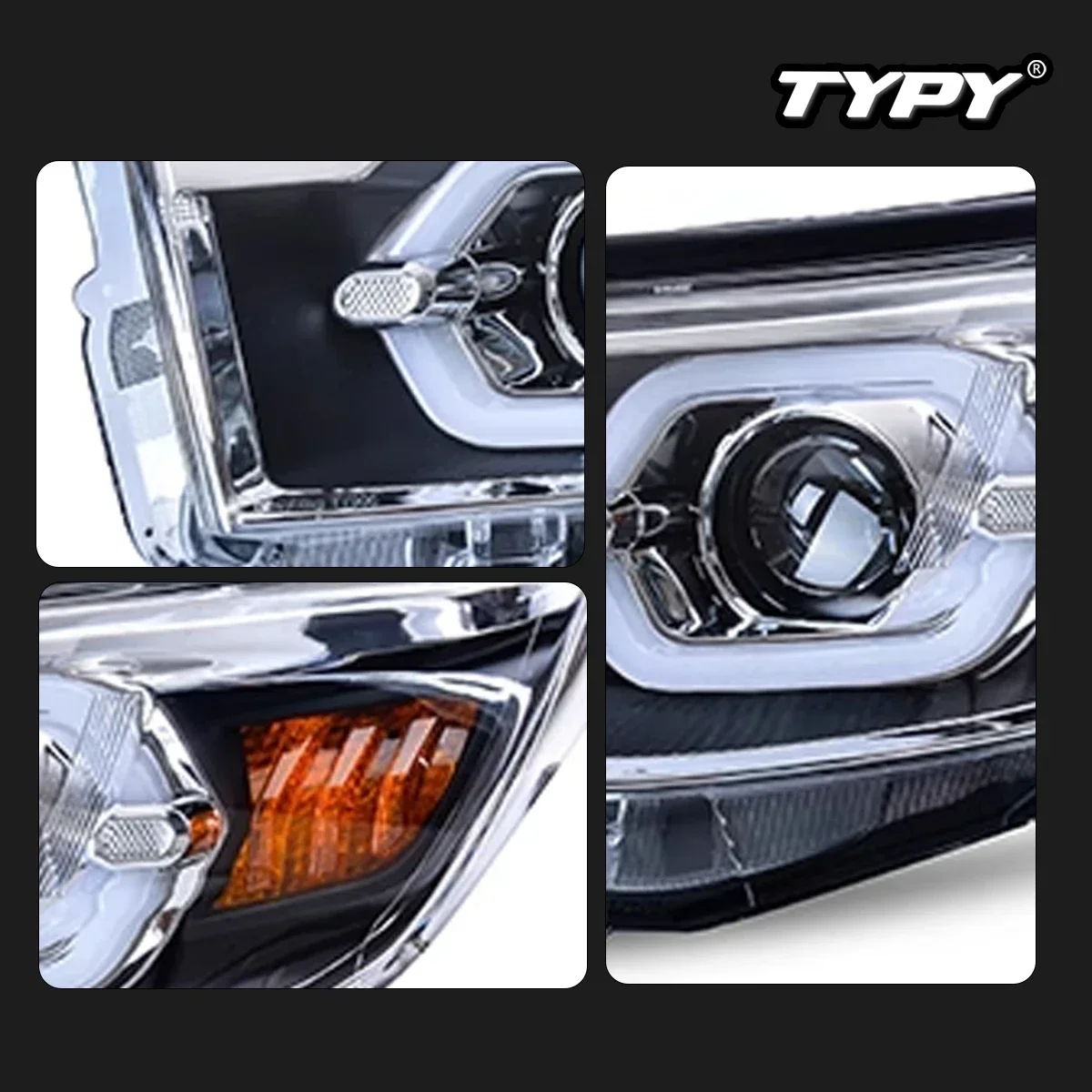 

TYPY новая светодиодная фара, обновленная, модифицированная для Toyota Highlander 2015-2017, фара с динамическим сигналом, автоаксессуары
