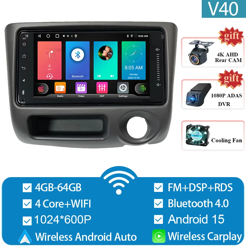 Autoradio Autoradio Voor Toyota Vitz XP10 Yaris Platz Echo 1999-2005 Multimedia Speler Video Carplay Android Auto BT Geen 2din DVD