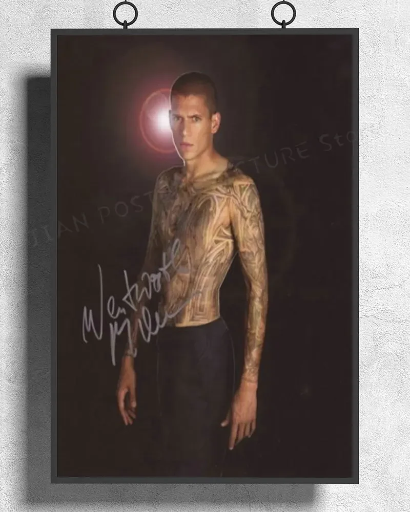 H262 Wentworth Miller Prison Break American Actor Wall Sticker Silk Poster Art Home Decoration Christmas gift