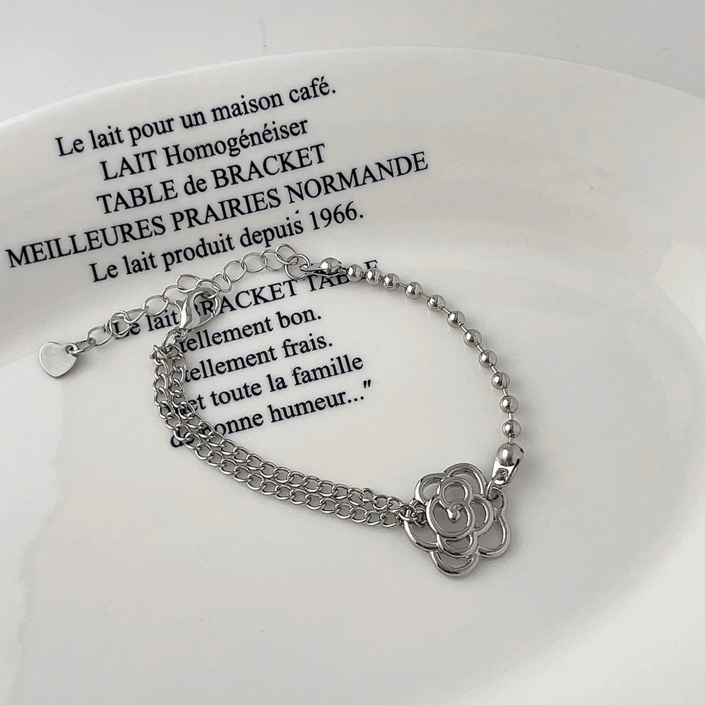 Women'S Bracelet Niche Heart Bracelet Zircon Alloy Bracelet Superior For Night Out Daily Use Anniversary Gift