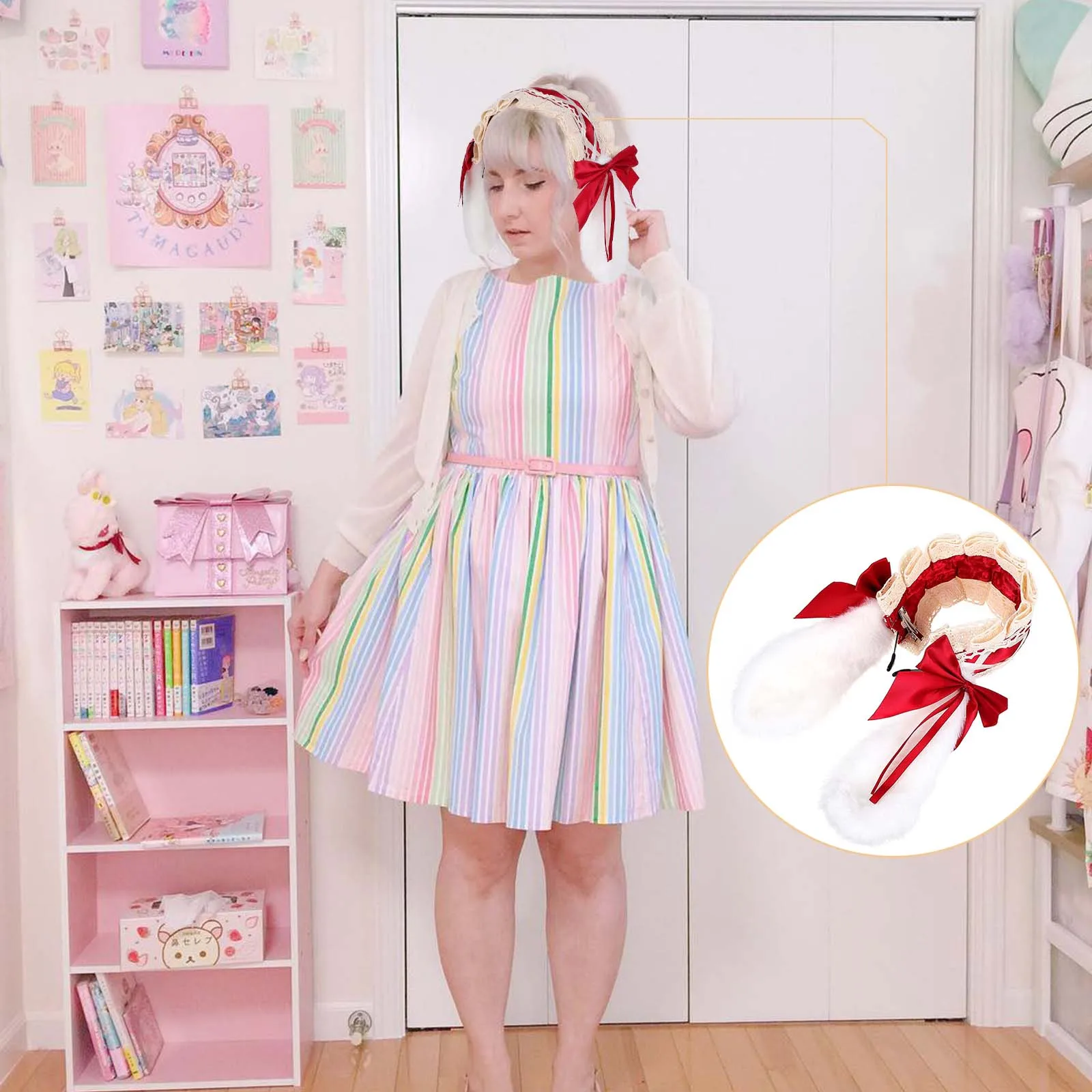 

1Pcs Lace Bowknot Hairband Women Headwear Accessory for Party Cosplay Photo Prop Lolita Headband Decoration