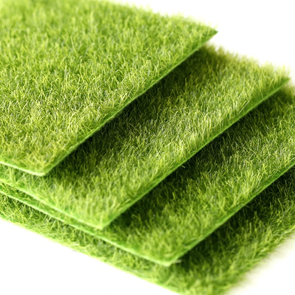 1Pcs 15cm Artificial Grassland Simulation Moss Lawn Turf Fake Green Grass Mat Carpet DIY Micro Landscape Home Floor Decor