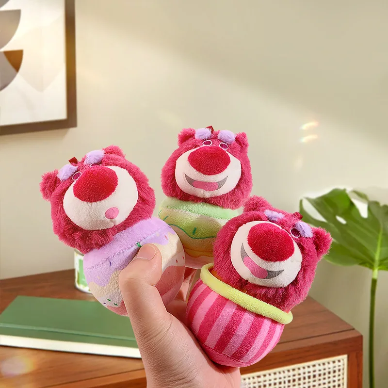 

Cute Disney Anime Cartoon Lotso Ice Cream Shape Plush Toys Plushies Doll Keychain Backpack Pendant Decoration Holiday Gifts