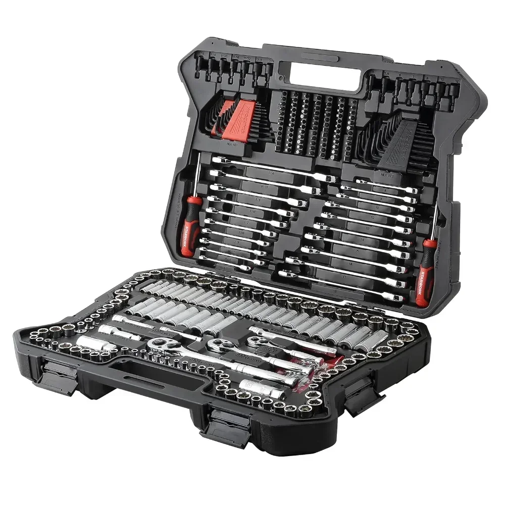 Multi-purpose 303-Piece Mechanics Tool Set and Socket Set, Professional, SAEMetric Repair Tool