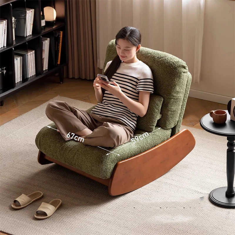 

Wooden Comfortable Living Room Chairs Rocking Reading Designer Chairs Relax Luxury Bedroom Fauteuil Salon Lounge Suite Furniture