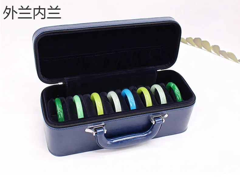 Leather Bracelet Box Jewelry Ring Boxes Decorative Display Tray Storage Portable Jewelrys Organizer