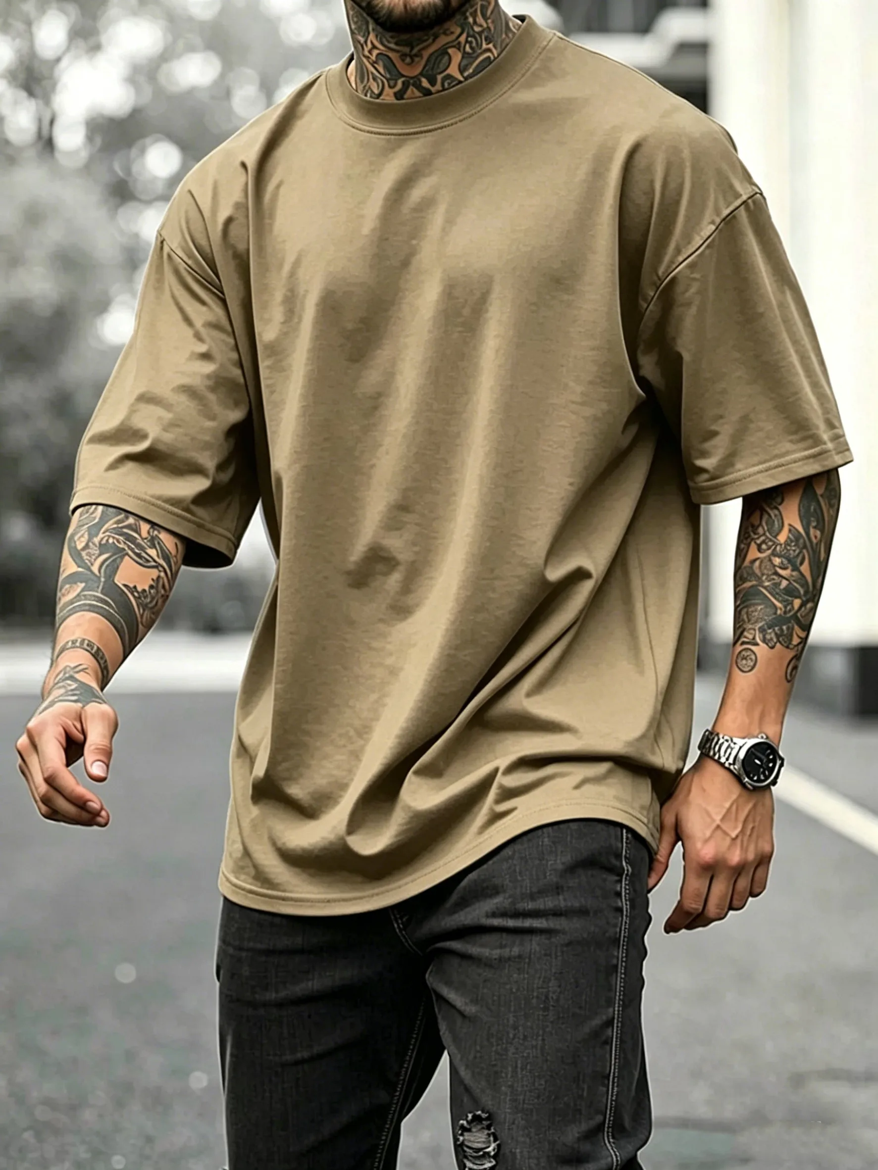 S-3XL Basics Simple Tees Men Casual Basic T Shirt All-Match Cotton T-Shirts Summer Clothes Comfortable Loose Colour Short Sleeve