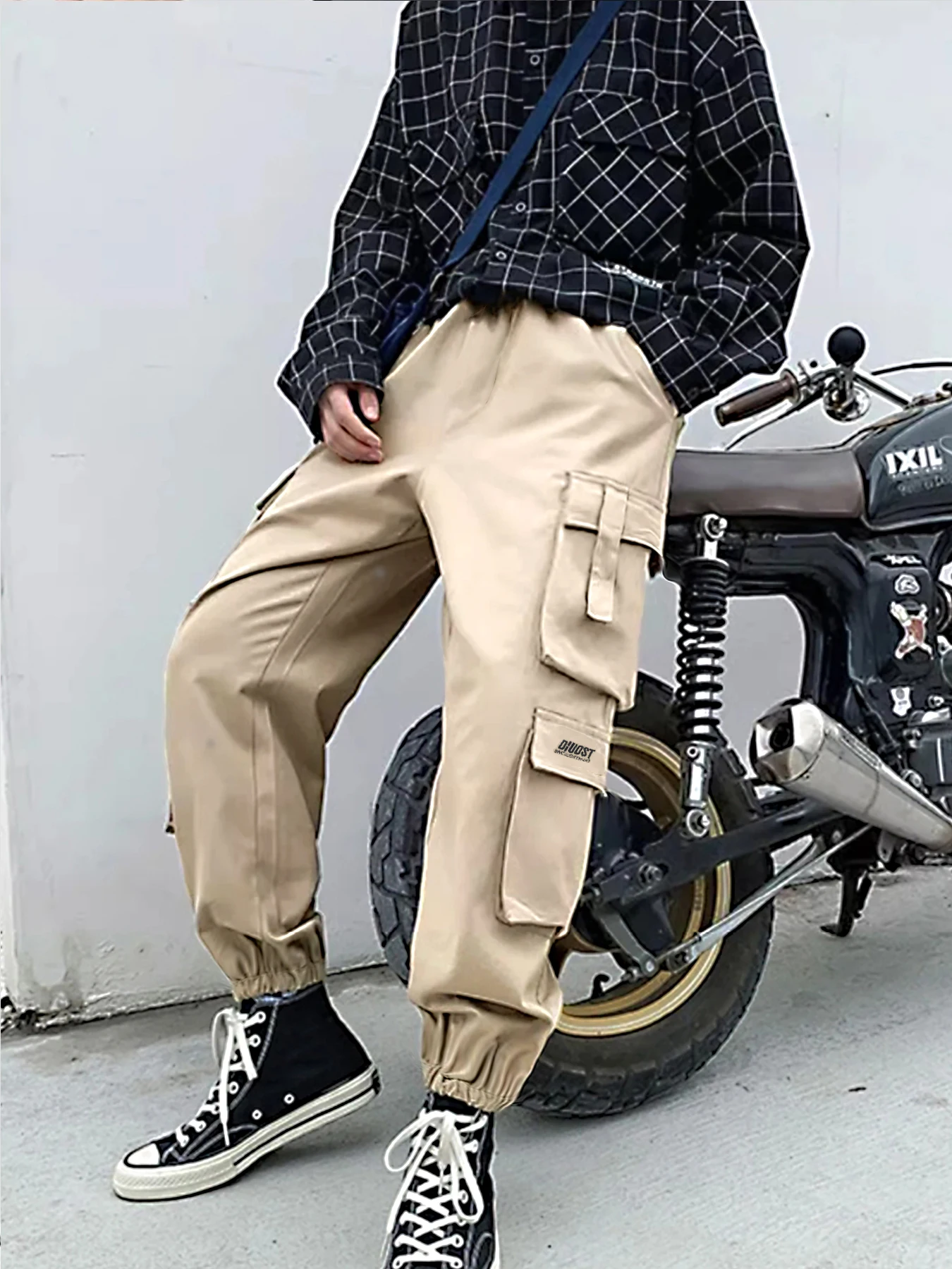 

Men's 2024 Japanese Style Loose Straight Leg Workwear Pants Trendy Wide Leg Casual Spring Autumn Retro Versatile