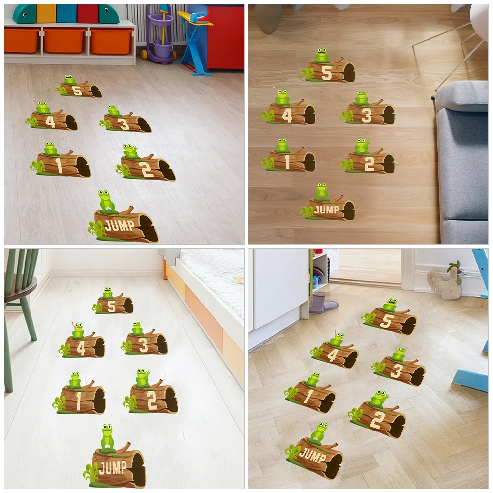 1 ورقة لعبة الضفدع القفز على الأرض ملصق اللعب التفاعلي ملصقات لاصقة مقاومة للماء لتعلم الرعاية النهارية #5