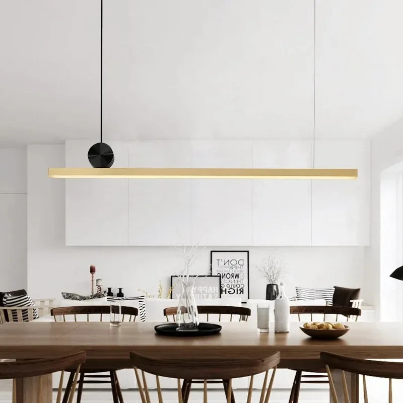 Lamp Modern LED Chandelier Linear Fixture LED Hanging Lights Fixture for Dining Room Study Kitchen