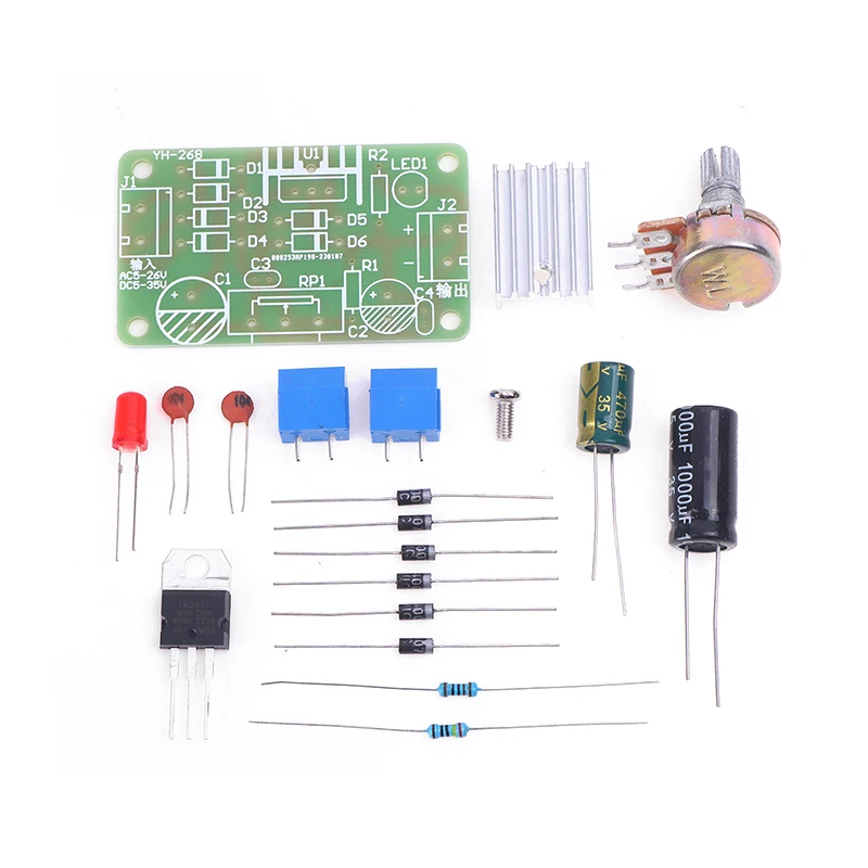 1pc DC Circuit Experiment Electronic Component DIY Teaching Training Parts LM317 Continuous Adjustable Power Supply Kit