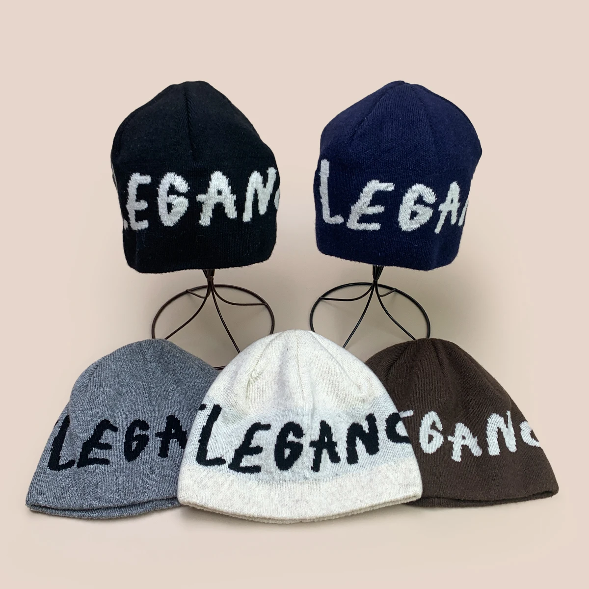 

Personal Korean Simple Jacquard Letters Knitted Hats New Men Women Warm Casual Fashion Retro Versatile Outdoor Fisherman Caps