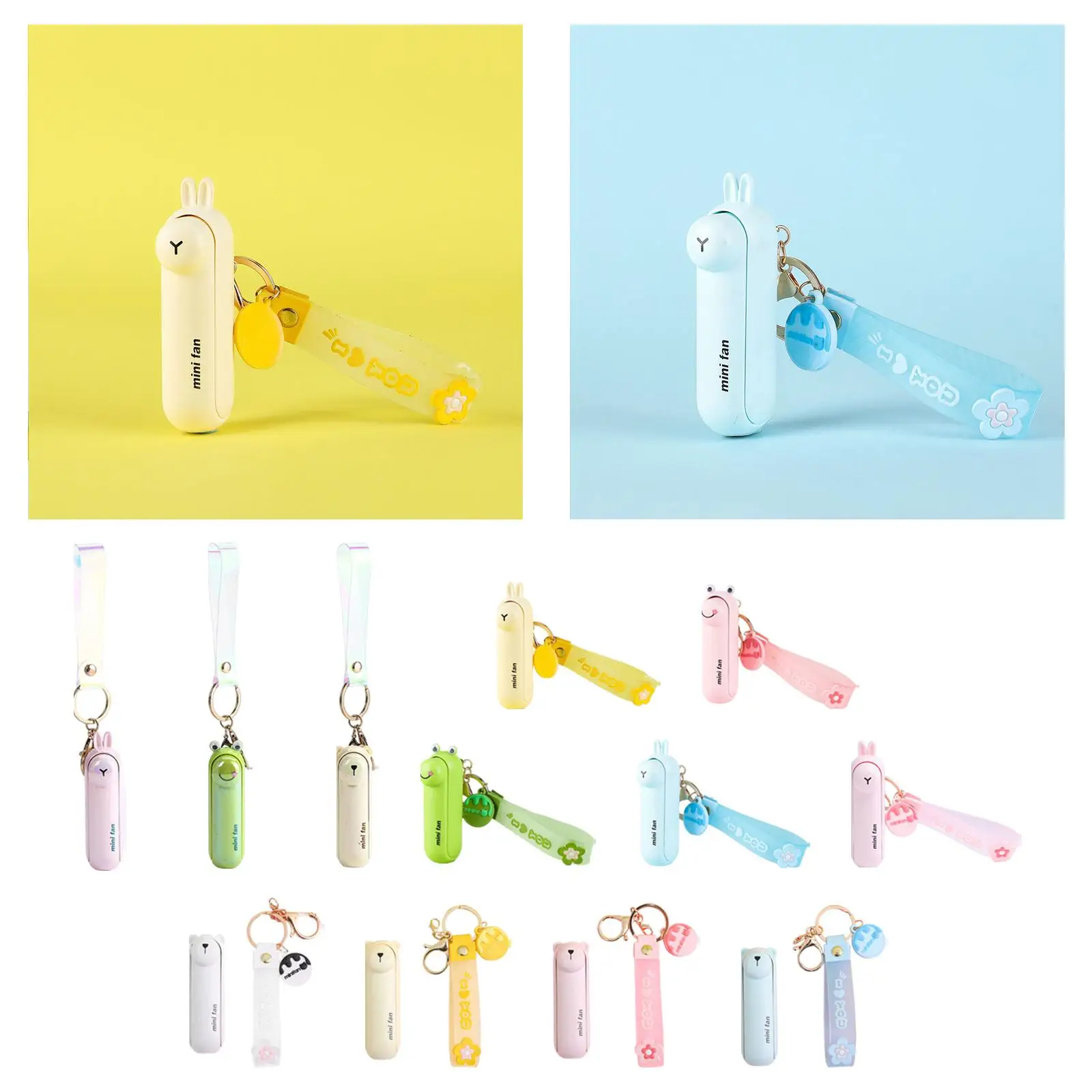 Keychain Fan Mini Fan USB Rechargeable Folding Personal Fan Cooling Fan Small Pocket Fan for Outdoor Home Indoor Office