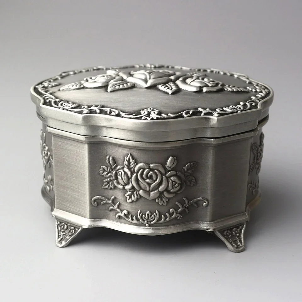 

Оптовая продажа, металлическая музыкальная шкатулка из тисненого сплава, заводная музыкальная шкатулка с золотым движением на Рождество/День рождения/День святого Валентина