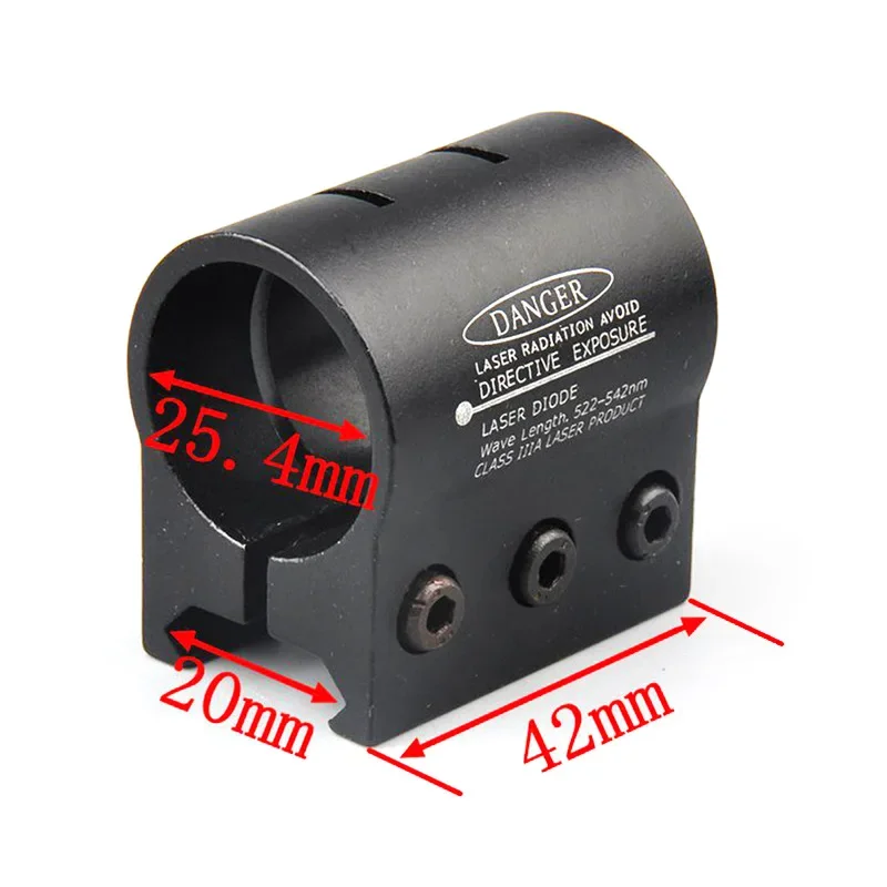 ويفر Picatinny السكك الحديدية جبل لمصباح يدوي ، نطاق البصر بالليزر ، المشبك المعدني ، حامل مصباح يدوي ، الفولاذ المقاوم للصدأ ، حلقة 20 مللي متر ، 25.4 مللي متر