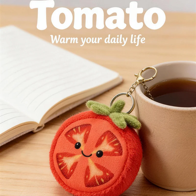 10cm Cute Health Hobbies Tomato Pendant Keychain Minimalist Style Vitamin C Vegetables And Fruits Tomato Enthusiast Collectible