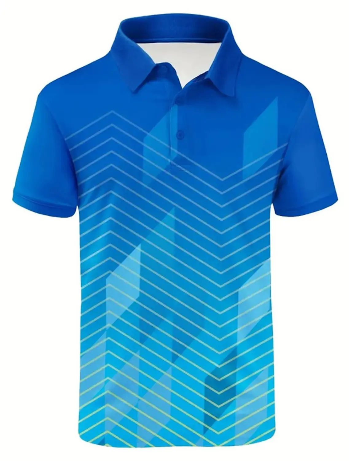 

Men's Gradient Graphic Prints Polo Shirt Golf Shirt Geometry Turndown Short Sleeves Fashion Sport Clothing Dazzling Cool Top